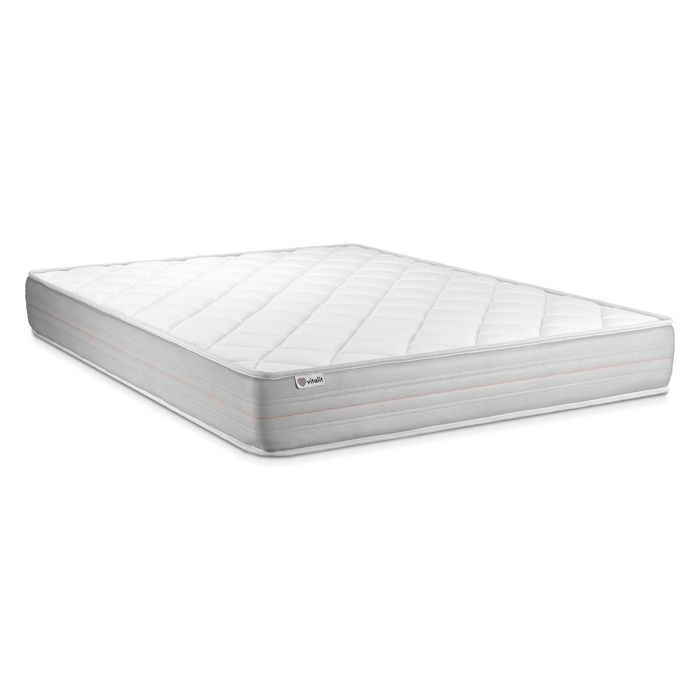 Ensemble Matelas Sommier 160x200 cm - Sommier Gris (en kit) - Vitalmemo