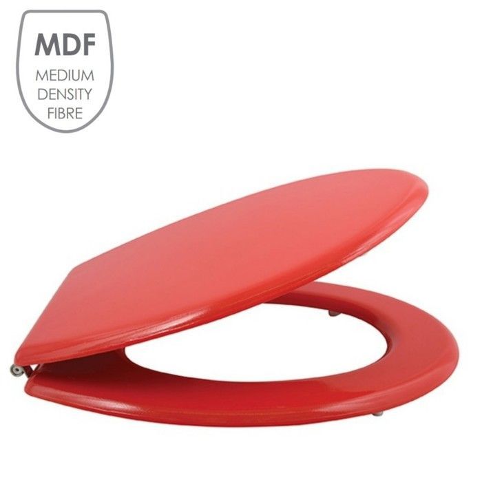 MSV Toilettensitz aus rotem MDF