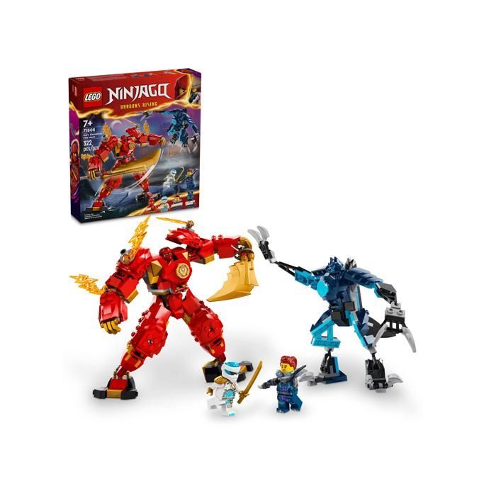 LEGO Ninjago 71808 Kais Elementarfeuer-Mech – Geschenkidee, Spielzeug, Sammlerstück, ab 7 Jahren