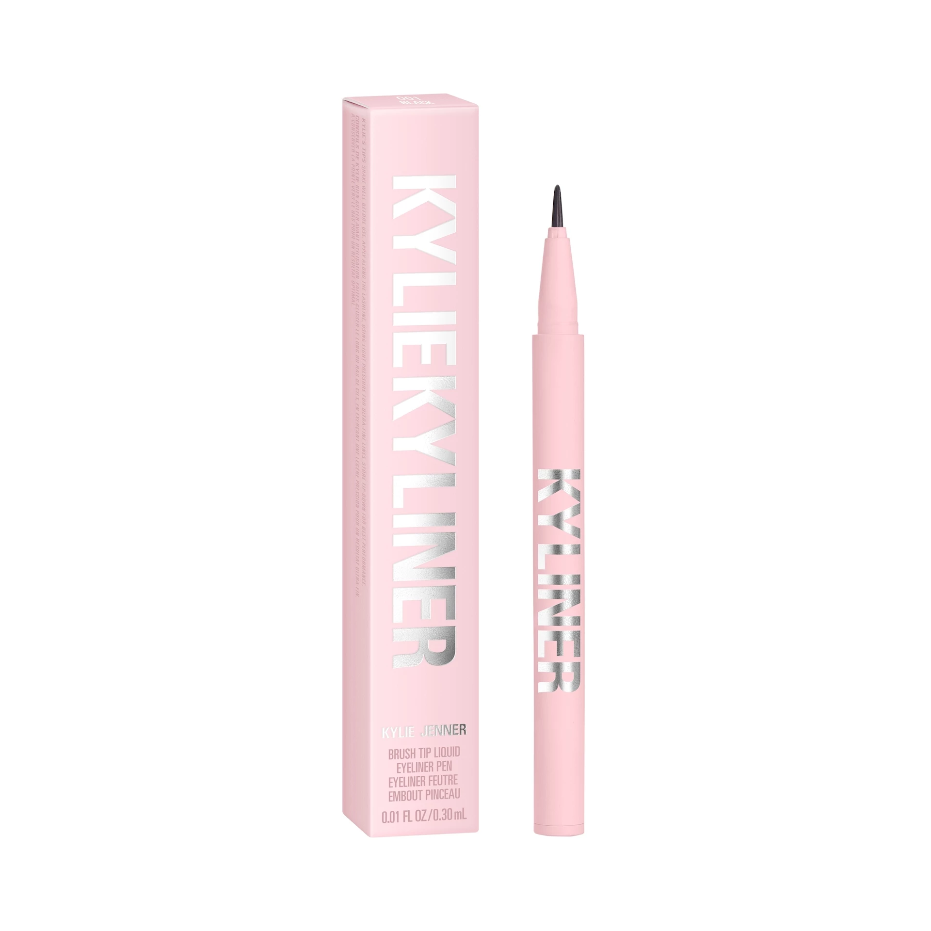 Creion de ochi lichid Kyliner cu vârf pensulă, 1 negru - Kylie By Kylie Jenner