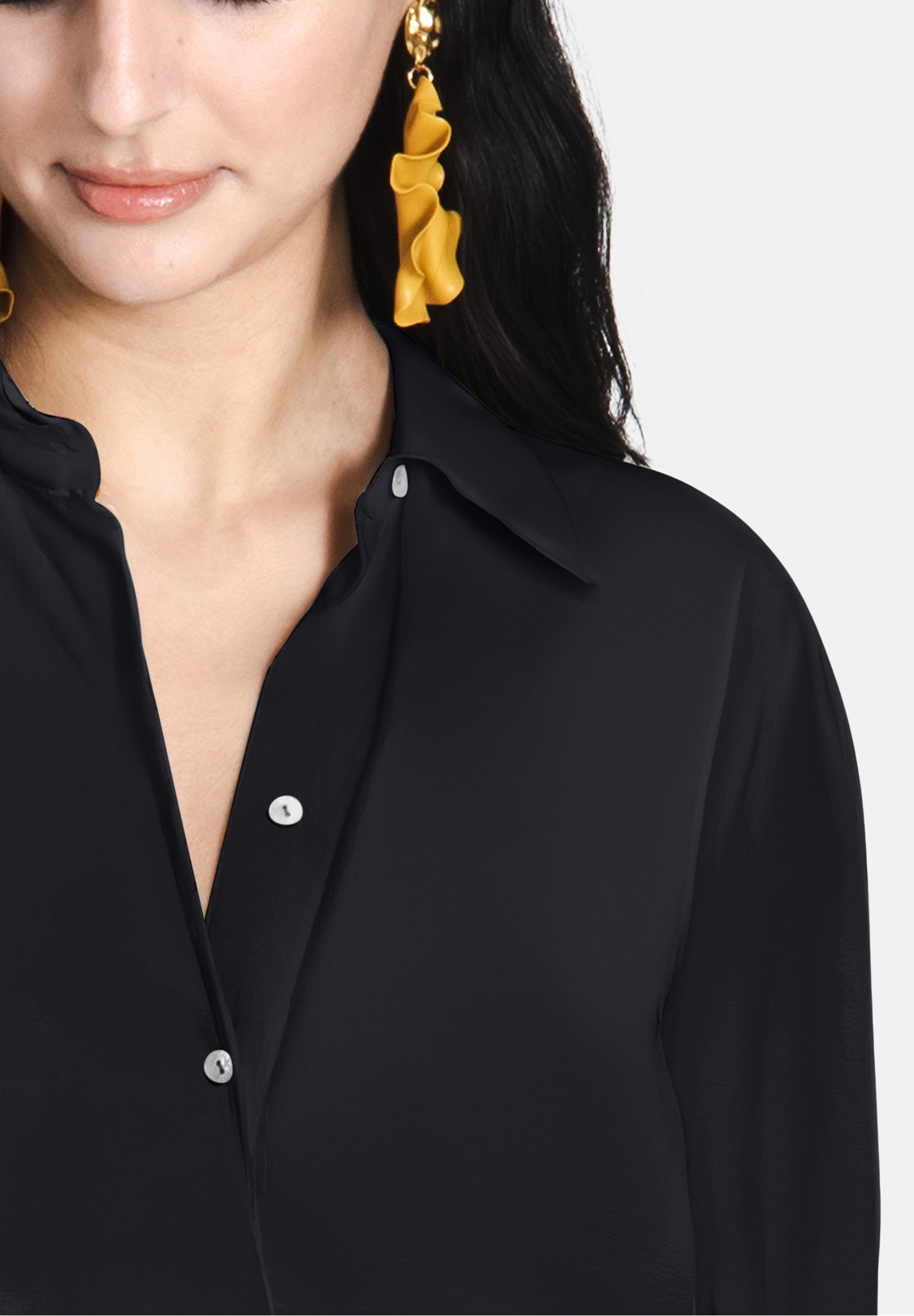 Jascha Stockholm NEW WIDE BUTTON - Camicetta con bottoni - nera