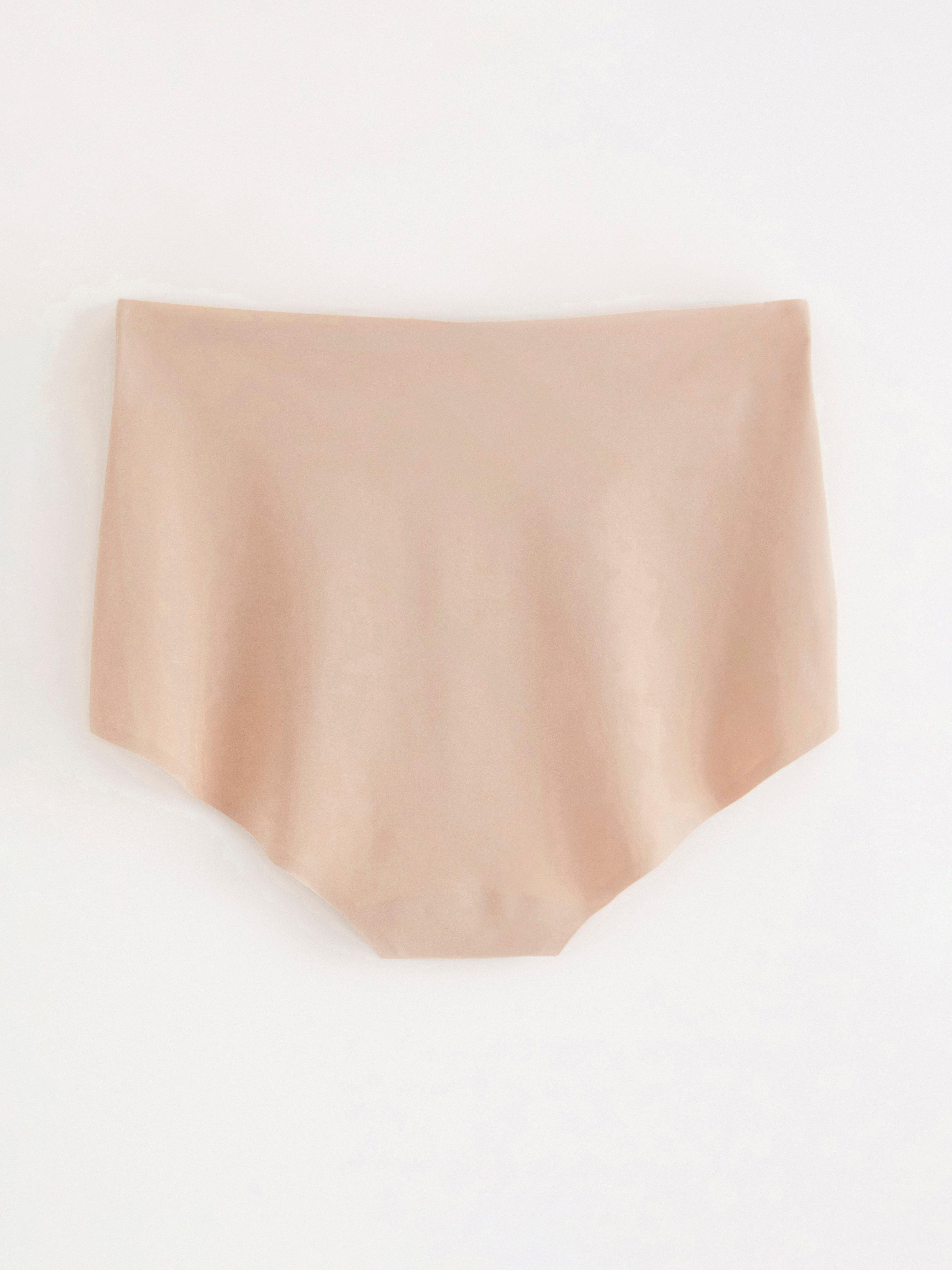 Usynlige truser med høy midje Beige