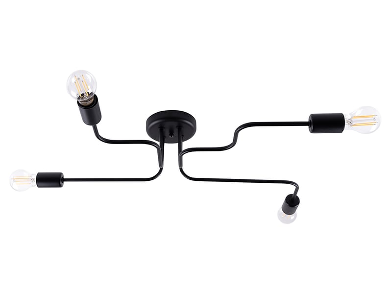 Lampa sufitowa Vector 4-punktowa stalowa czarna