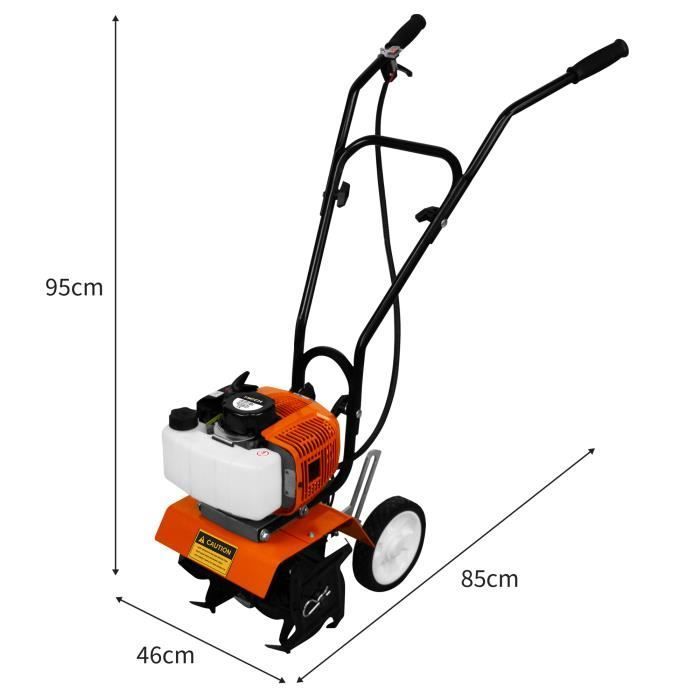 Motorhacke - T-Mech - 52 cm³ - 3 PS - 9000 U/min - 1,2 l Benzin