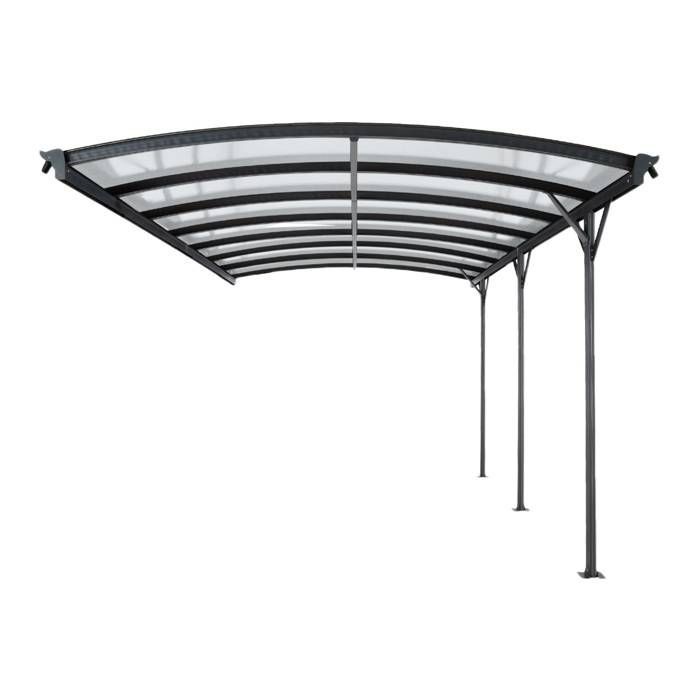 Ampliación de cochera de aluminio y policarbonato, 15 m², extensión Le Mans