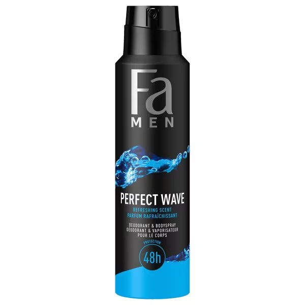 „Fa Men Perfect Wave“ dezodorantas ir kūno purškiklis, 150 ml