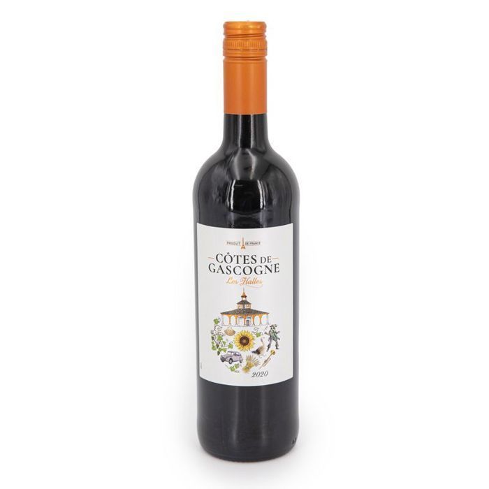 Côtes de Gascogne IGP punaviini 2020 75cl LES HALLES