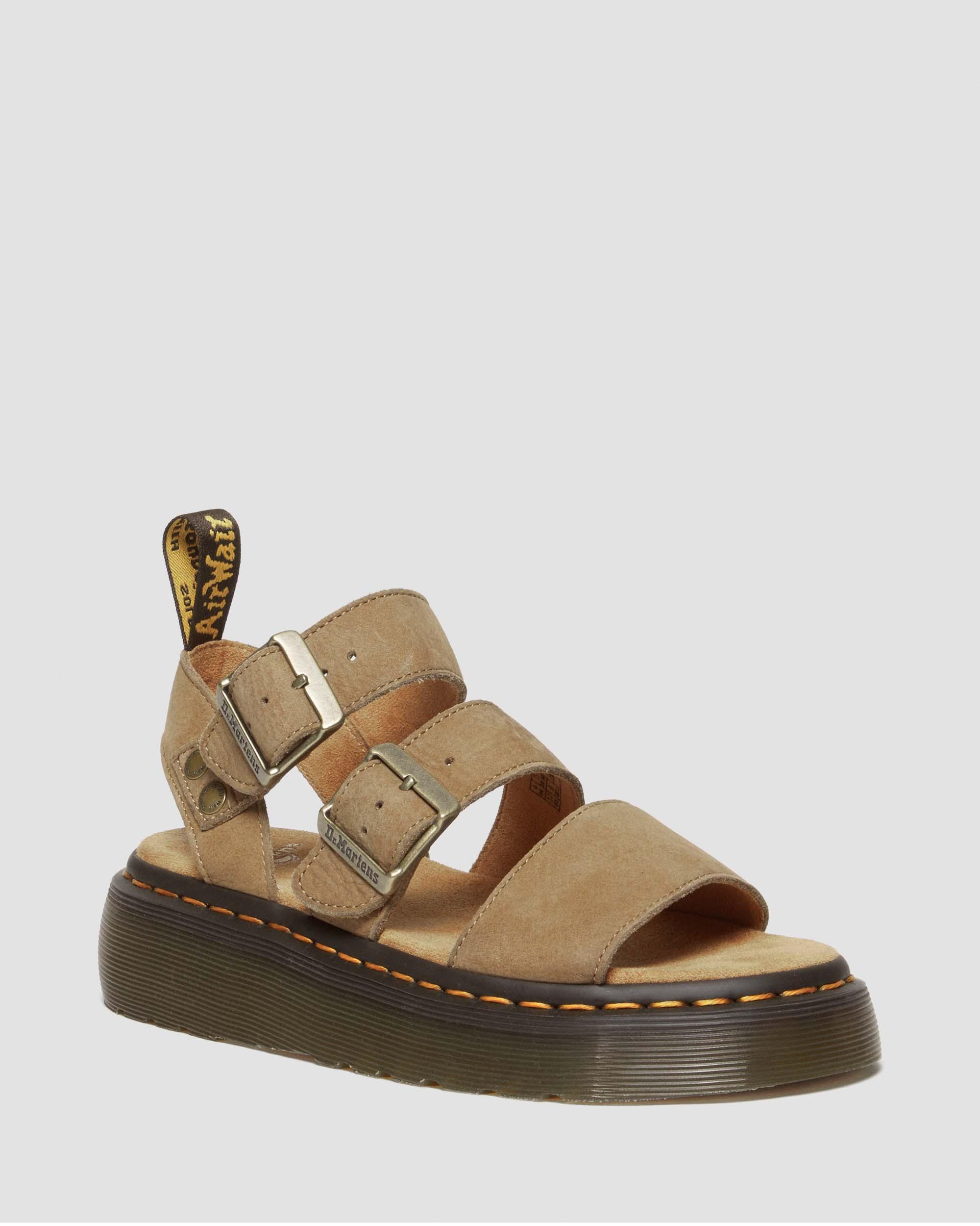 Gryphon Tumbled Nubuck Leder Plateausandalen