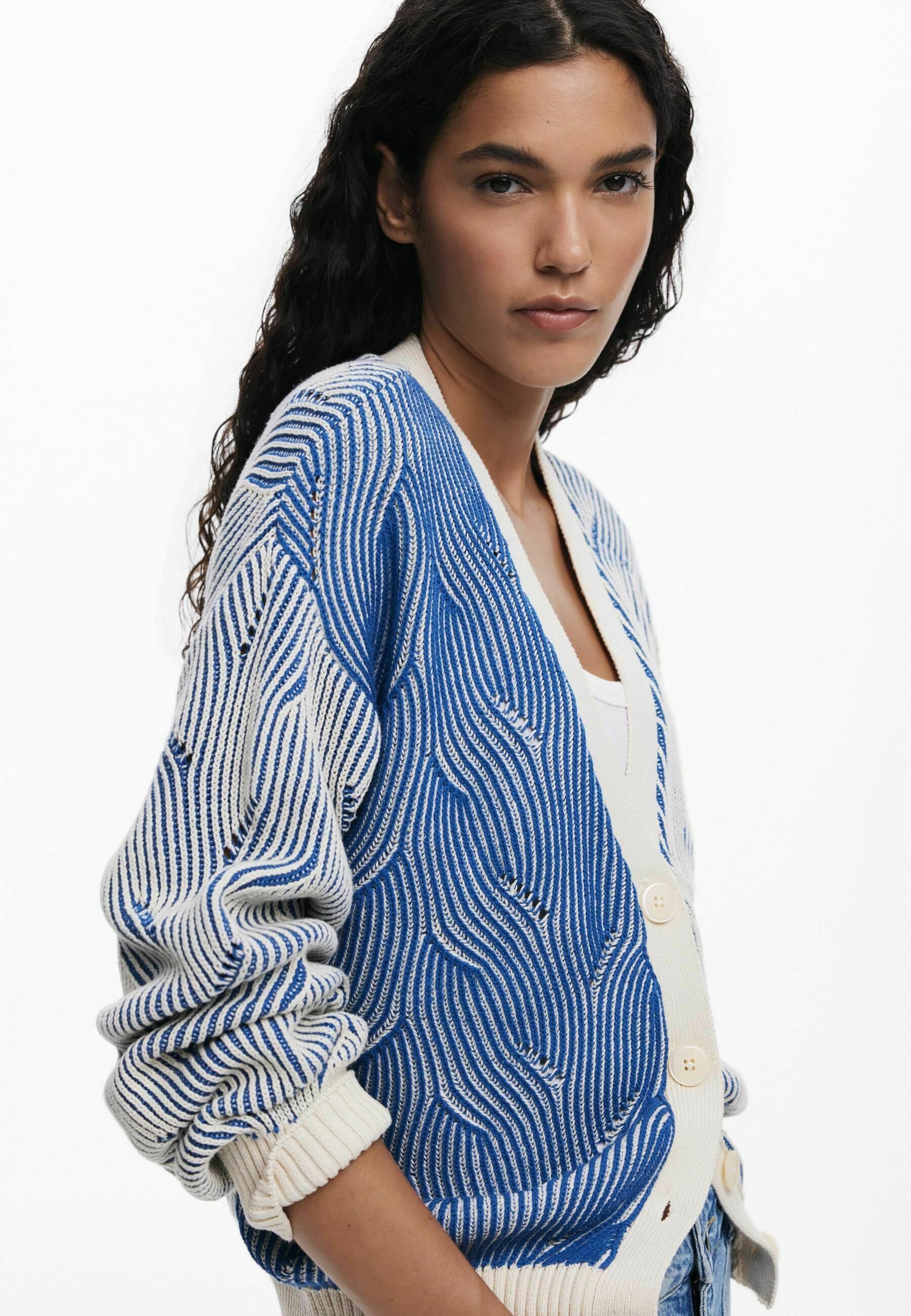 Desigual TWO-TONE - Cardigan - blauw
