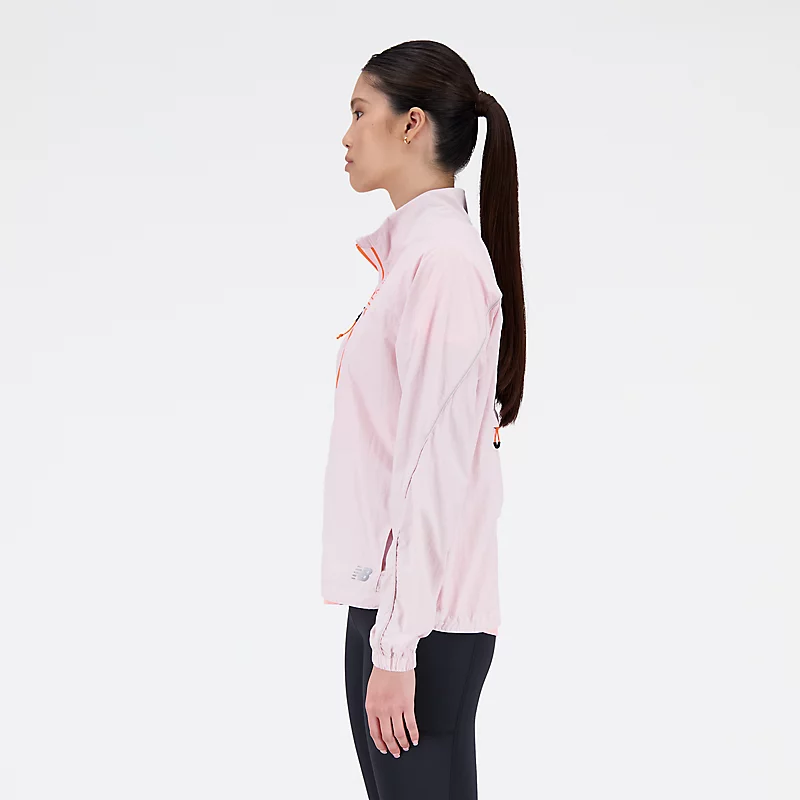 Impact Run Damen-Jacke, faltbar und bedruckt – Steinrosa