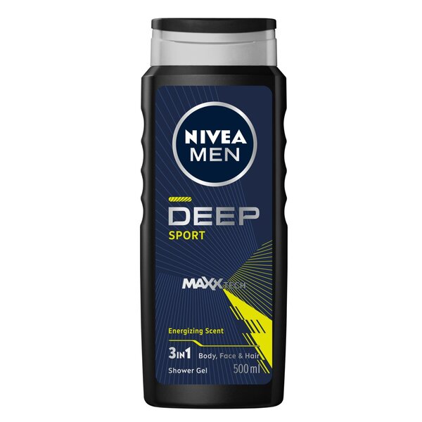 NIVEA Men Deep Sport Gel de Banho 3 em 1<br>500ml