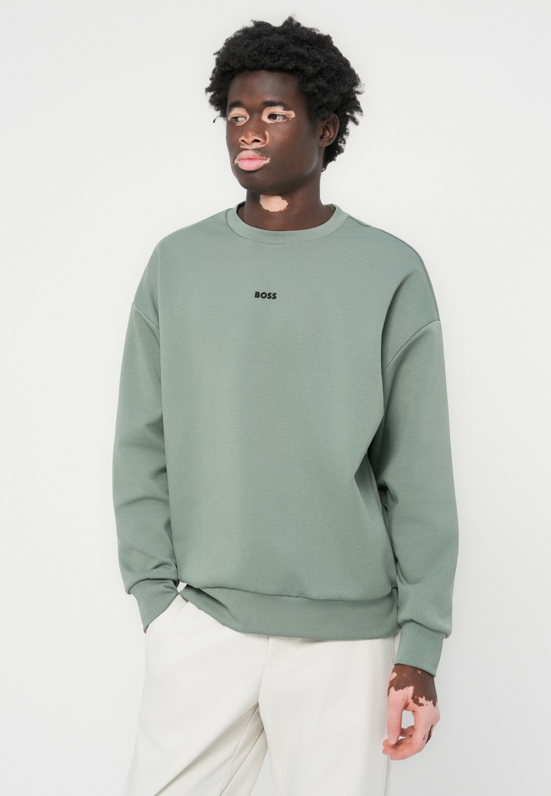 BOSS STENSON - Bluza - otwarta zielona