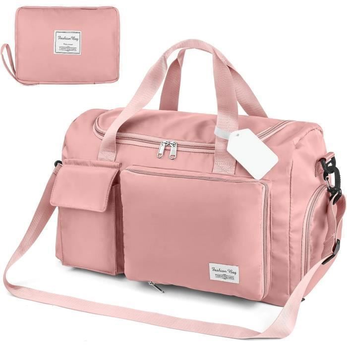 Large Capacity Foldable Travel Bag, Lightweight Waterproof Carry Bag, Sports Backpack with Separate Dry and Wet Compartments, 35L/50L Adjustable