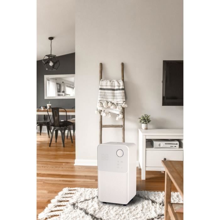 OCEANIC Pack de 2 humidificadores eléctricos de aire - Extracción 12 litros/día - Secado de ropa - Drenaje continuo