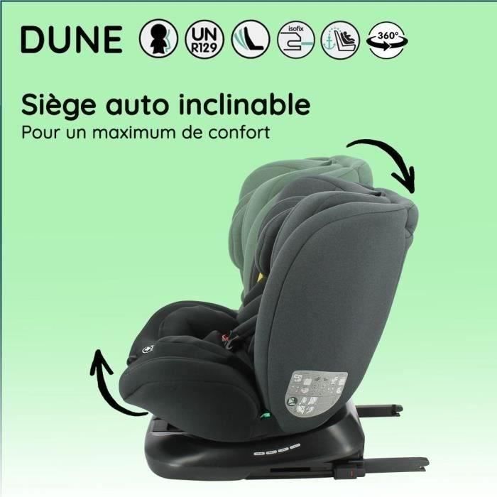 NANIA DUNE Isofix Car Seat, Group 0/1/2/3, from 0 to 10 years, 0-36 kg, 40-150 cm, R 129 – Adjustable Headrest - Reclining - Swivel