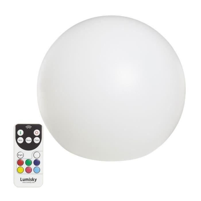 Esfera LED LUMISKY de 30 cm con control remoto inalámbrico - Multicolor