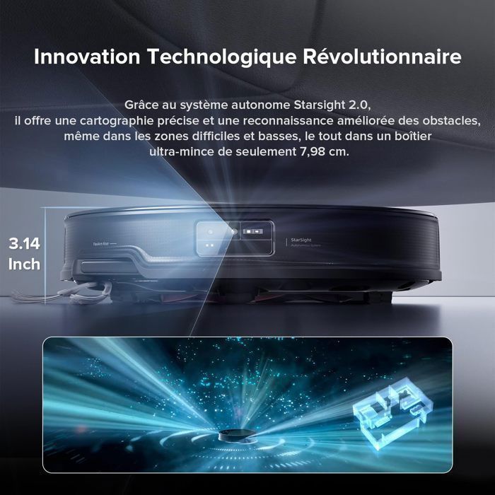 Roborock Saros 10R robotti-imurisetti, 22000pa, 6400mAh, nostettava ja jatkettava harja ja moppi, telakointiasema 4.0, 7,98 cm