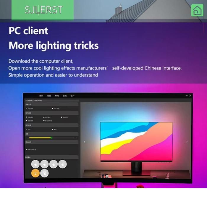 Striscia luminosa per computer sjlerst, striscia luminosa a LED per monitor Breflights, striscia luminosa per sincronizzazione schermo videoproiettore