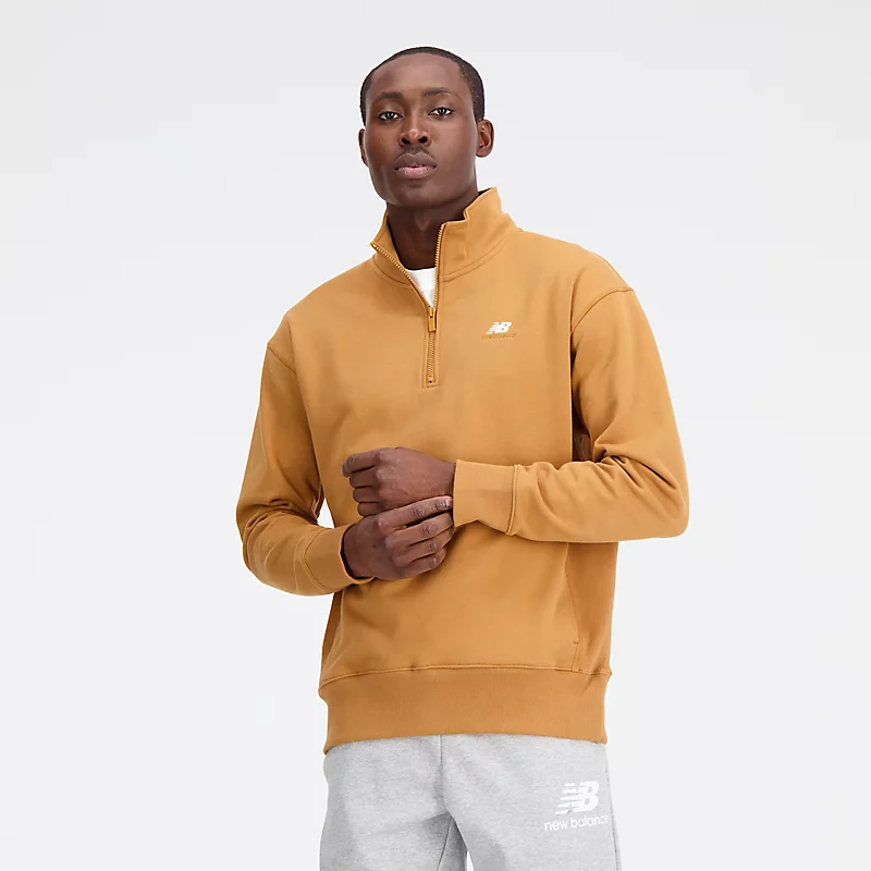 Homme Athletics Remastered French Terry με φερμουάρ 1/4 - TOBACCO