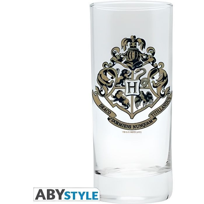 Vaso de cristal - Estilo ABY - Hogwarts - 29 cl - Alta calidad - Apto para lavavajillas