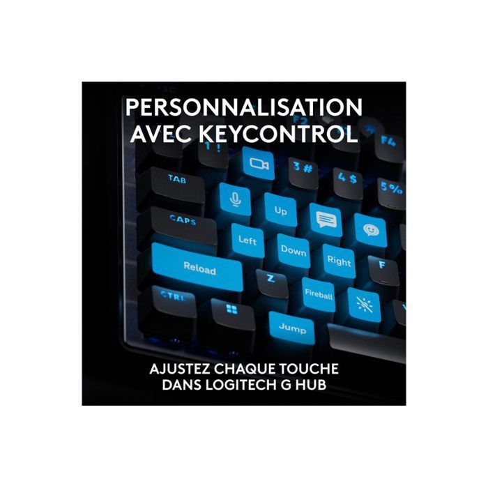 Gaming-Tastatur – Kabelgebunden – Logitech G Pro X TKL Rapid – AZERTY – Schwarz