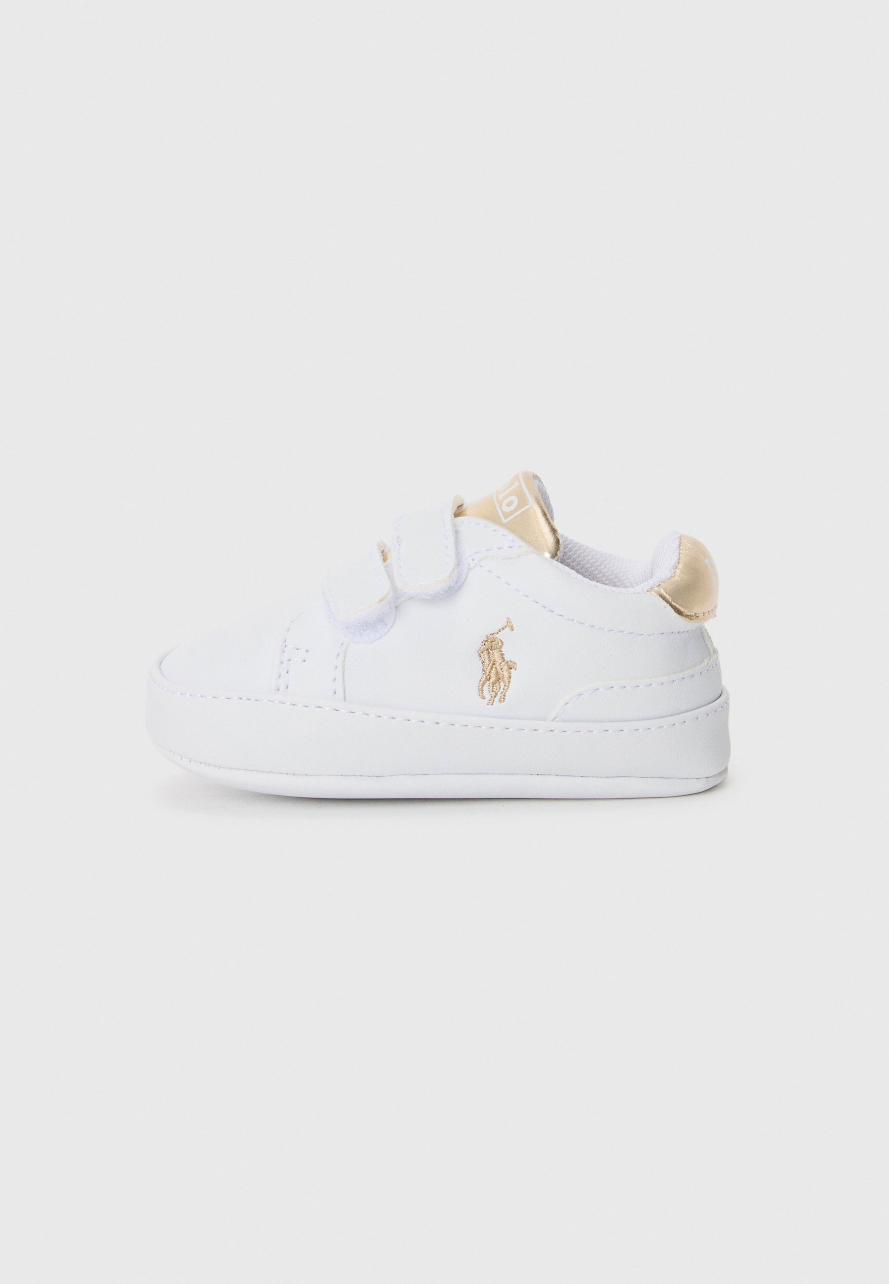 Polo Ralph Lauren HERITAGE COURT II UNISEX - Prime scarpe - bianco/oro