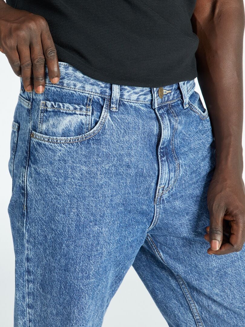 Calça jeans de perna larga - L32 - AZUL