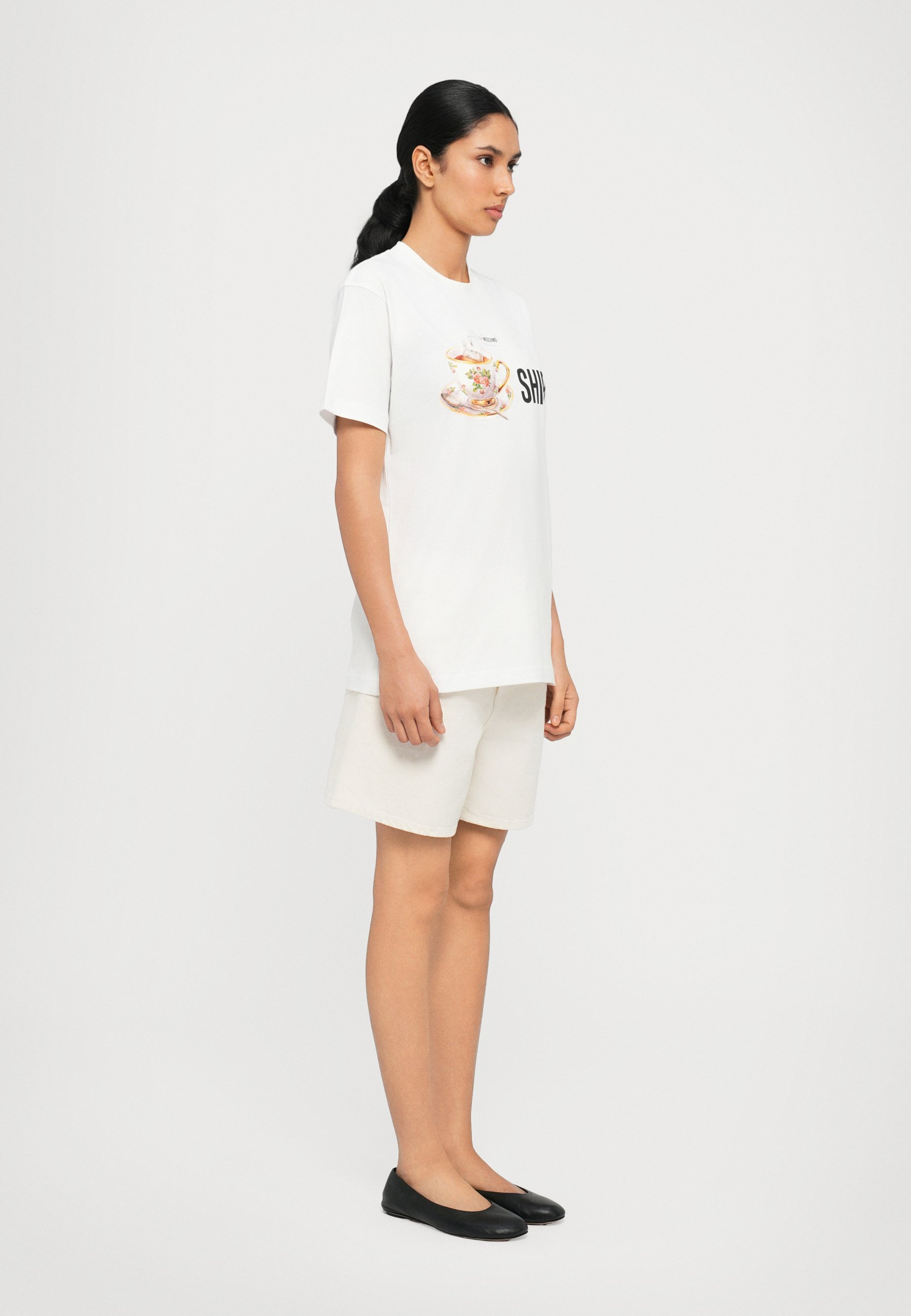 T-shirt MOSCHINO con stampa - multicolore/bianca