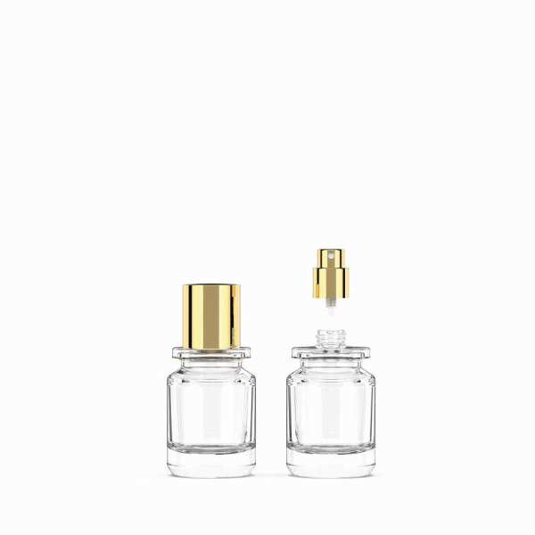 Frasco de vidro transparente para infusão de 30 ml (com tampa de rosca) 15/415