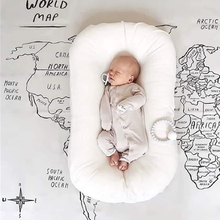 Baby bed reducer, baby cushion, portable baby nest bed for girls and boys, cotton crib bed for newborns and nurseries