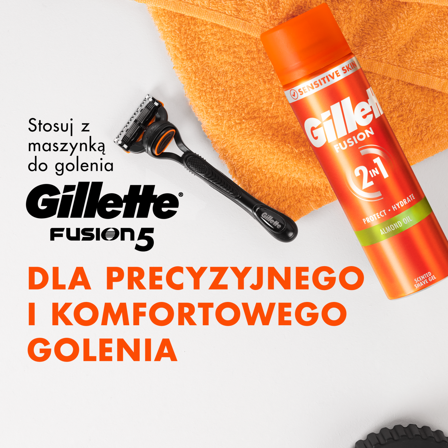 Gillette Moisturizing Shaving Gel 75ml Fusion 5