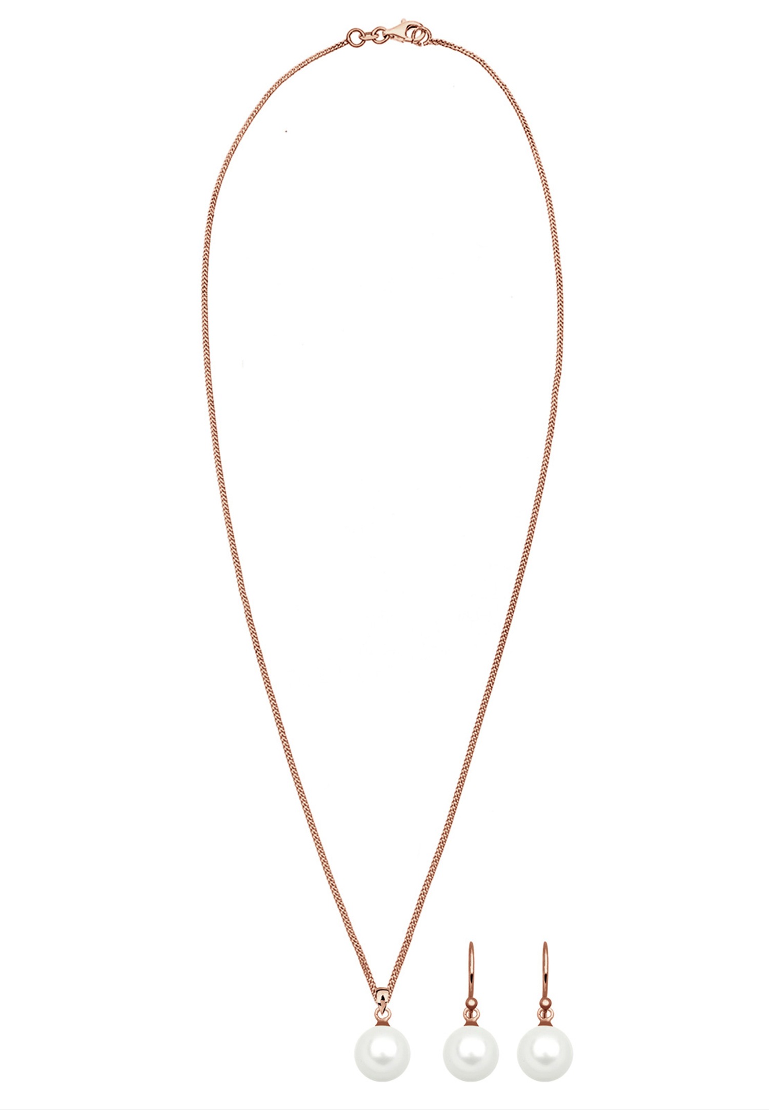 Elli Femmes Set Élégant Pendentif d'oreilles Basique avec Perles de Coquillage en Argent Sterling 925