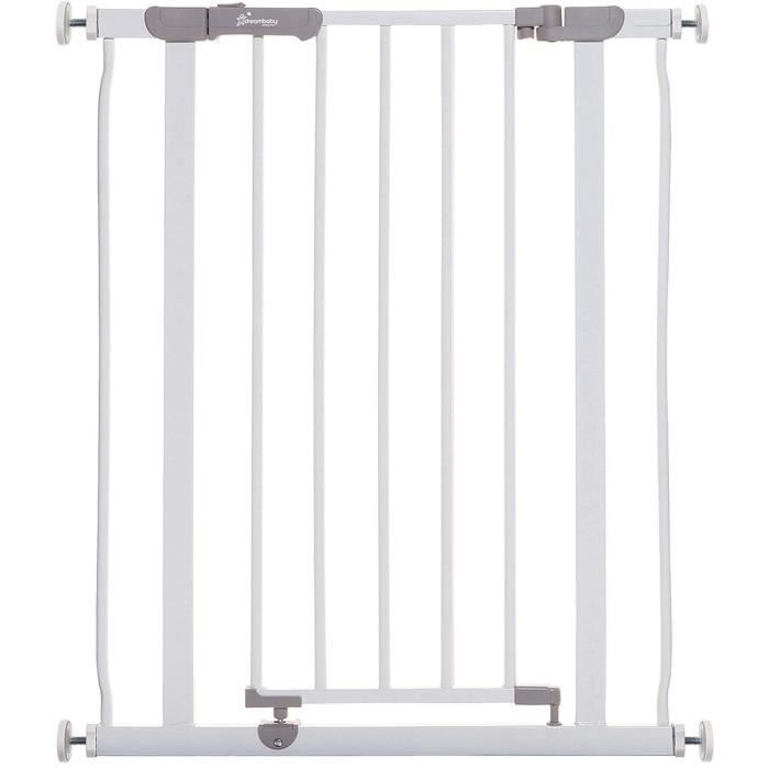 Barrière de sécurité - DREAMBABY - AVA - Montée par pression - 61-67 x 76 cm - Double verrouillage - Blanc