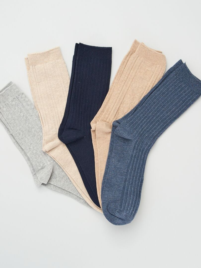 Juego de 5 pares de calcetines - GRISES