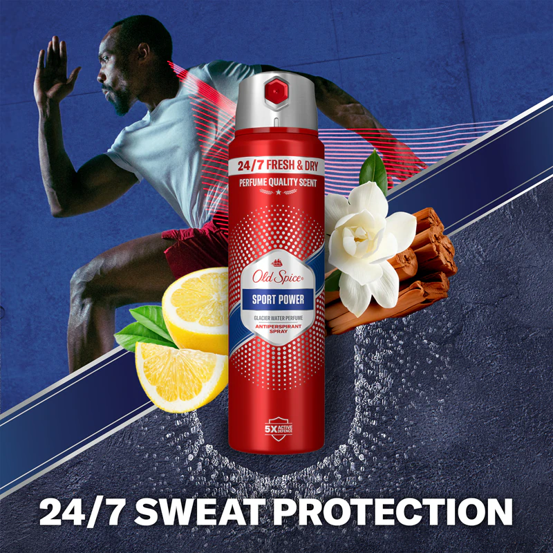 Spray antitranspirante Old Spice Sport Power para homens