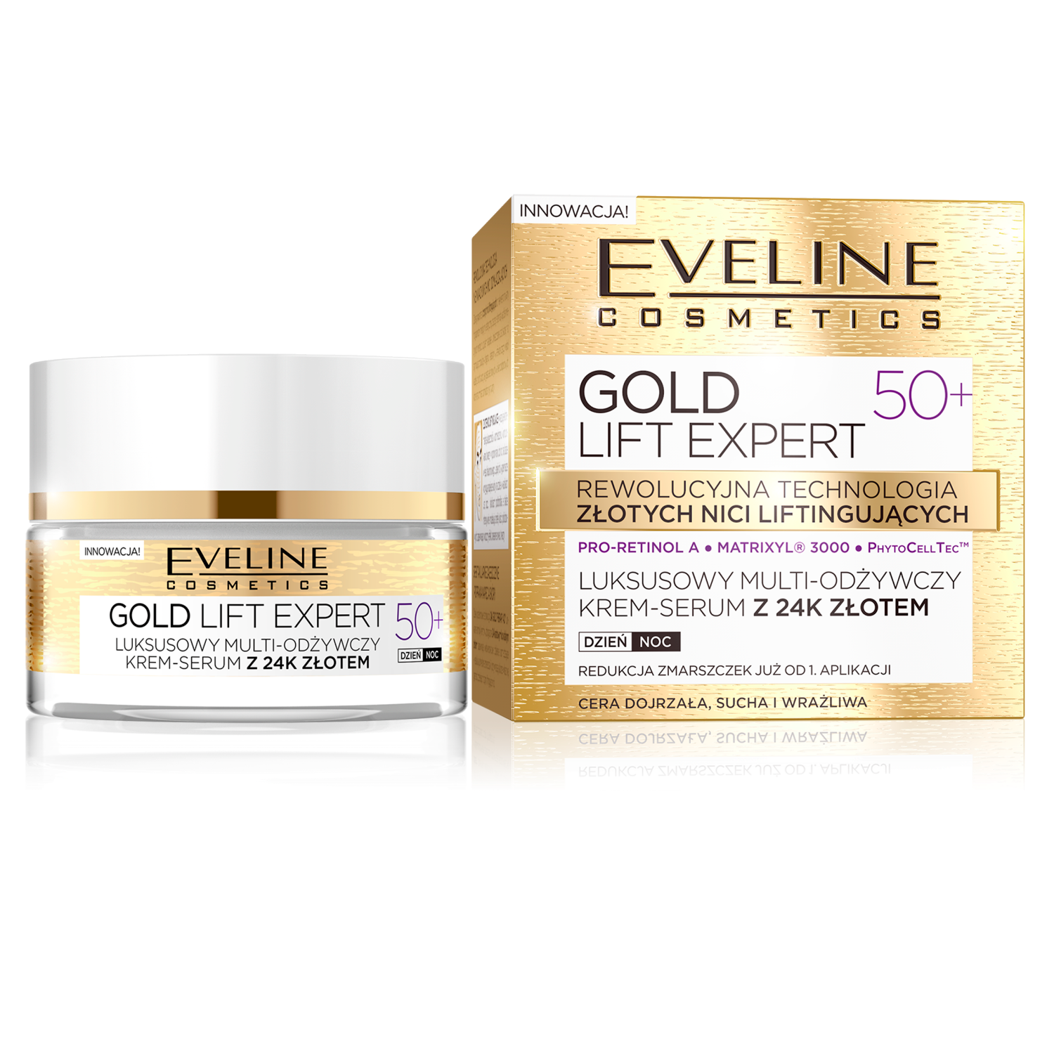 Eveline Gold Lift Expert Tages- und Nachtcreme-Serum 50 ml