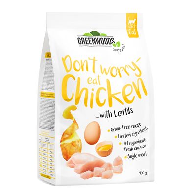 Greenwoods-kanaa linsseillä, perunoilla ja kananmunalla