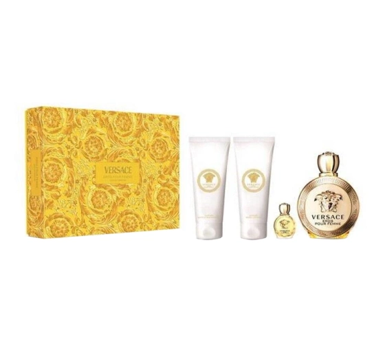 Versace Eros Pour Femme woda perfumowana 100 ml   5 ml   balsam do ciała 100 ml   żel pod prysznic 100 ml