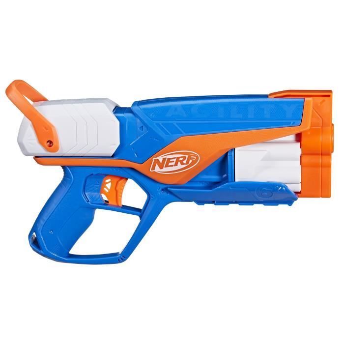Blaster NERF Agility Serie N, 12 dardi Nerf N1 (solo per blaster Nerf Serie N), caricatore a tamburo da 6 dardi, giochi all'aperto