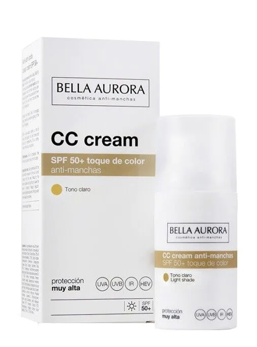 Bella Aurora Krem CC przeciw przebarwieniom SPF 50, Light