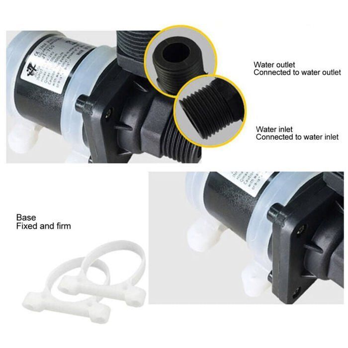 Bomba de circulación de 8V-24V CC para calentador solar de agua, ducha, calefacción por suelo radiante, rosca macho G1/2 --
