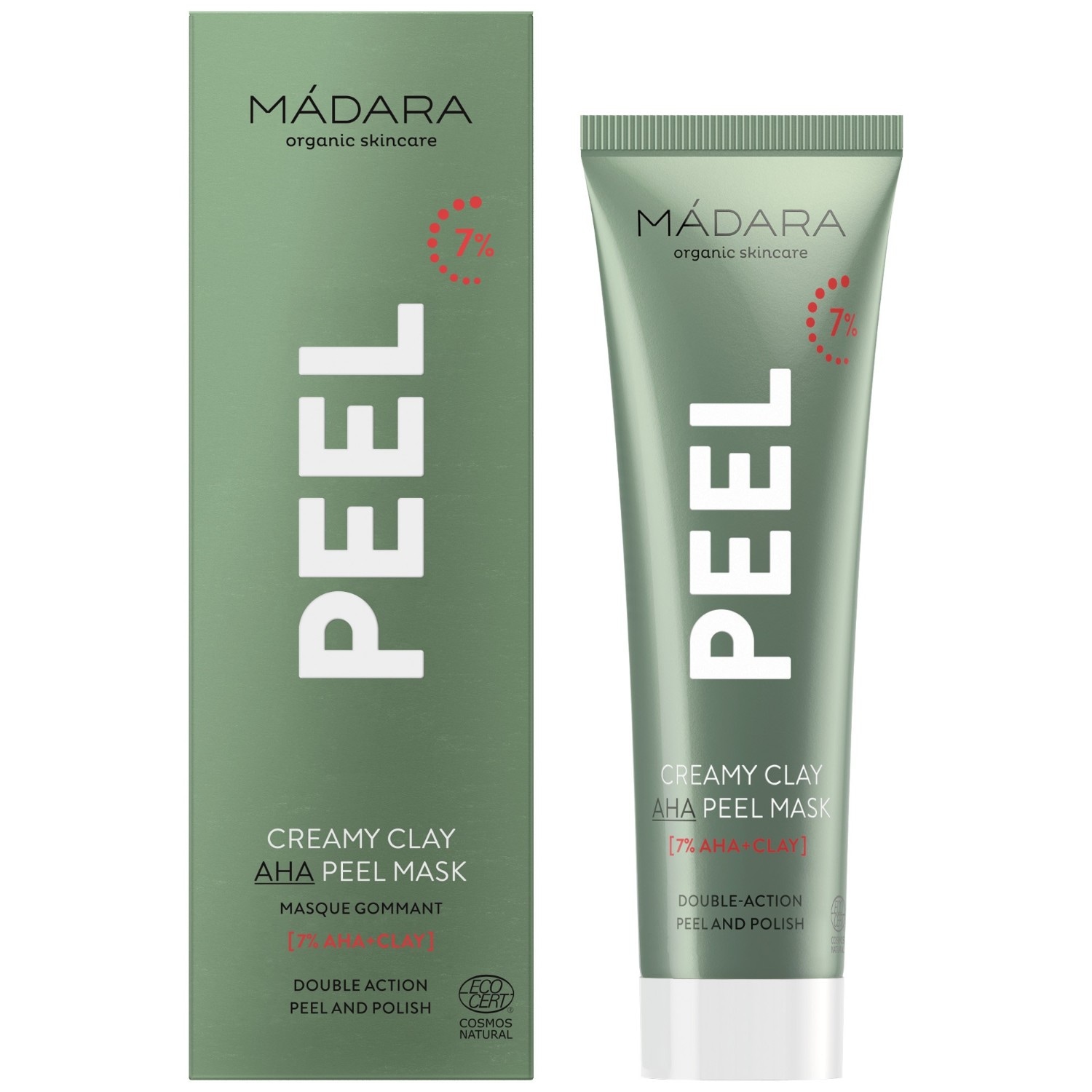 MÁDARA Gesichtspeeling Peel PEEL Cremige Tonerde-Peelingmaske - 60 ml