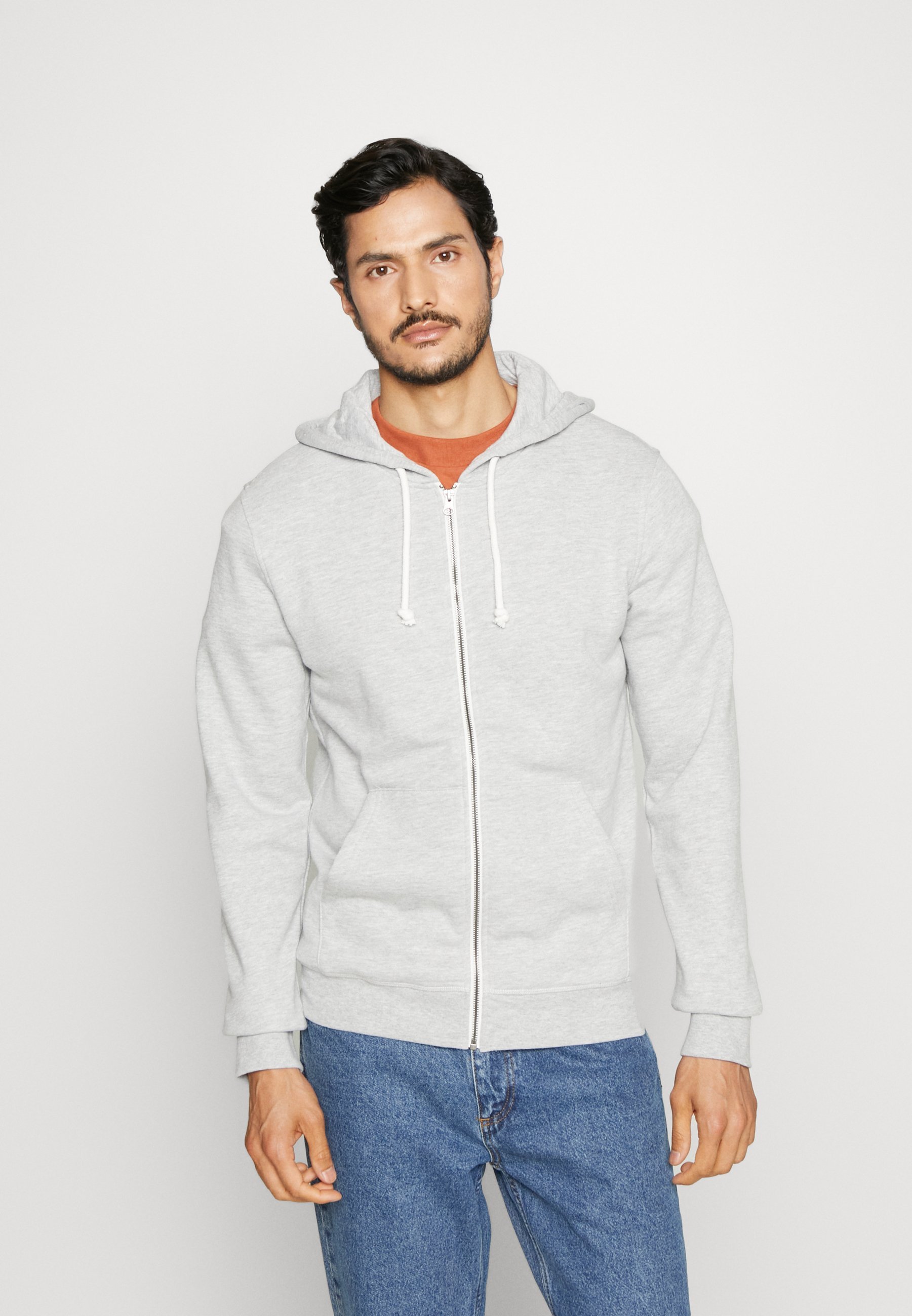 Lot de 2 sweats à capuche zippés Pier One - noir/gris clair chiné