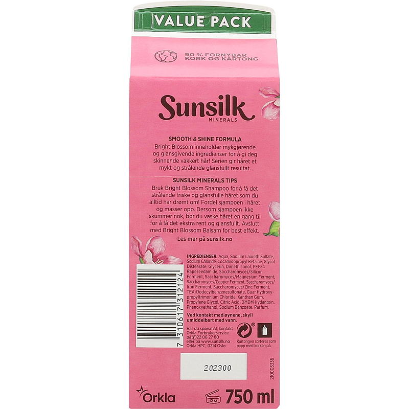 Sunsilk Schampo 750 ml refill Blossom Sunisilk