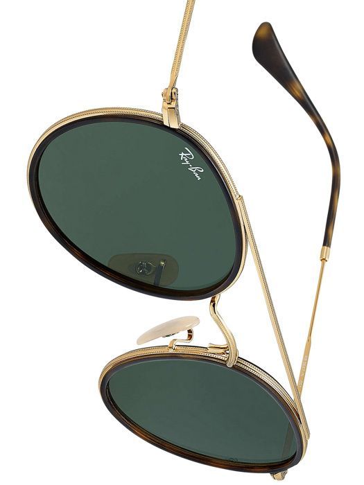 Lunettes de soleil - Ray-Ban - RB3647N-001 - Monture dorée - Verres verts - Style chic