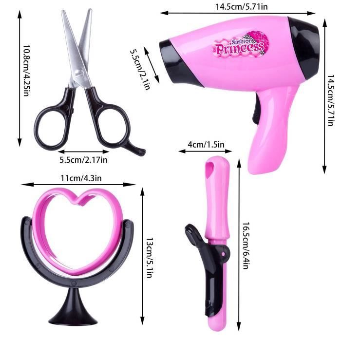 Tete à Coiffer et Maquiller Enfant,Set de Coiffure pour Enfants,Jeu de Poupées pour Cheveux et Beauté pour Filles de 3 Ans et Plus
