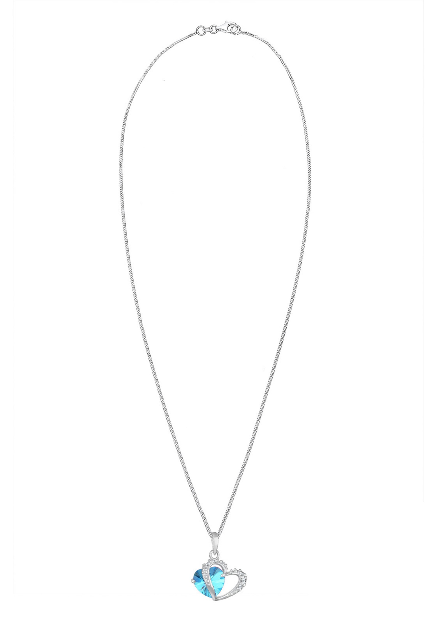 Elli Femmes avec pendentif cœur et cristaux en argent sterling 925 45 cm de long