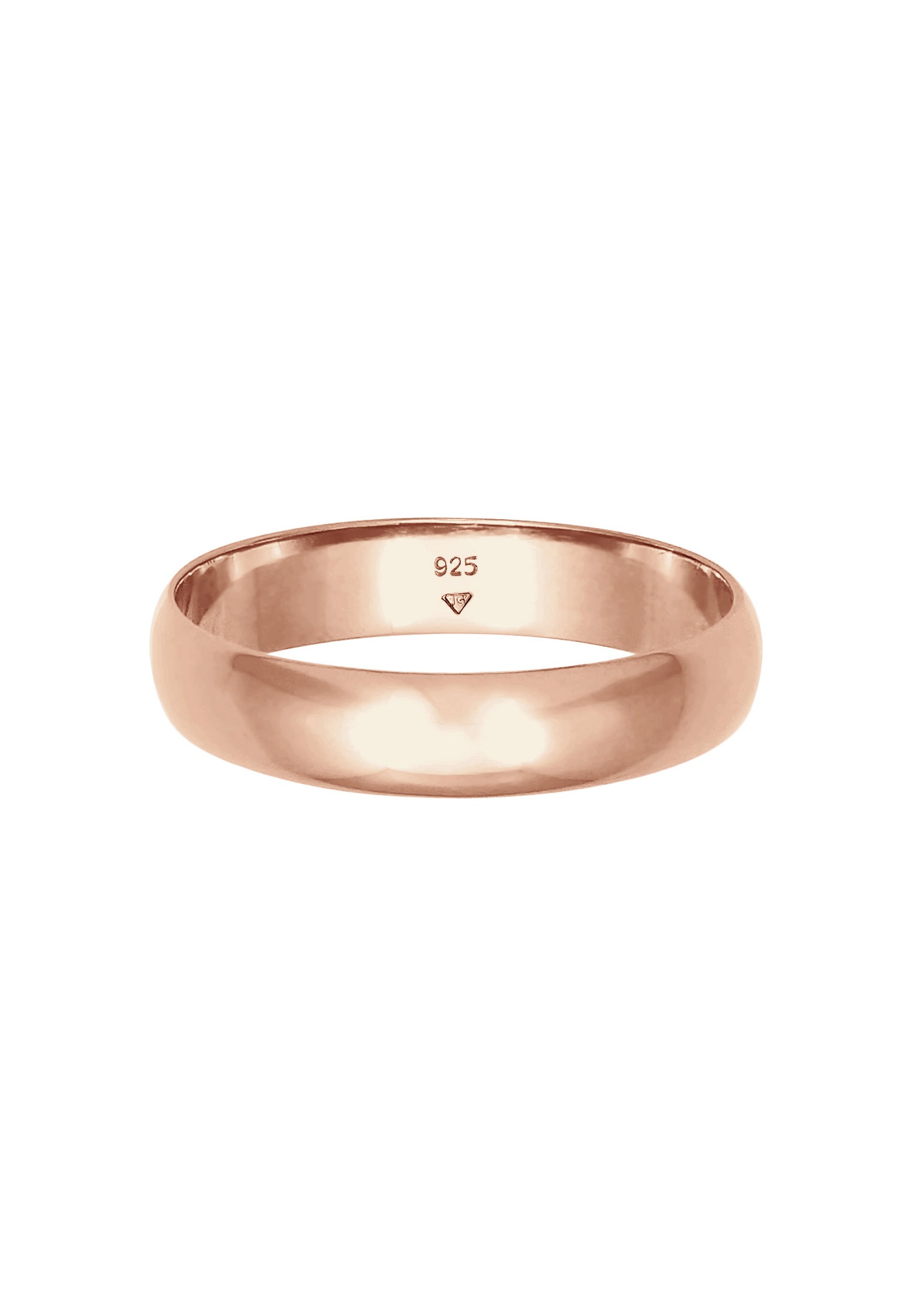 Elli Femmes Bande Simple Classique en Argent Sterling 925