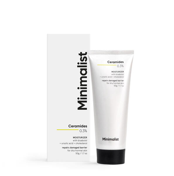 Crema hidratante minimalista con ceramidas al 0,3 % + bisabolol, 50 g