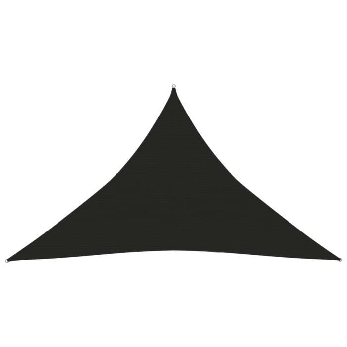Voile d'ombrage triangulaire - vidaXL - Noir - 160 g/m² - 5x5x6 m - Anti-UV et perméable